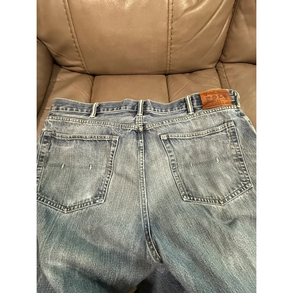Polo Ralph Lauren 867 Classic Fit Blue Jeans Mens 38x32 Medium Wash Cotton Denim